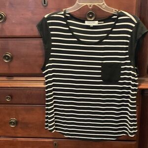 Calvin Klein Black and White Striped Tee